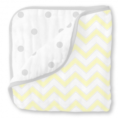 Одеяло муслиновое SwaddleDesigns, Pale Yellow Chevron