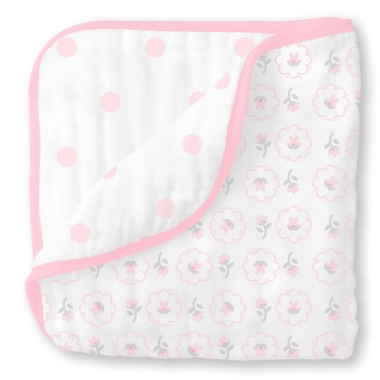 Муслиновое одеяло SwaddleDesigns, Pink Posies