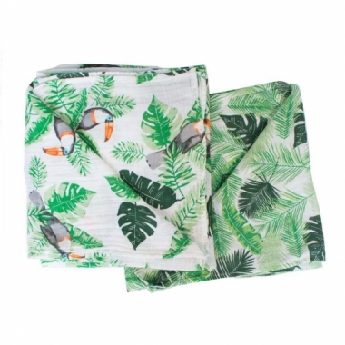 Пеленки муслиновые для новорожденных большие, Bébé au Lait Rio/Palms