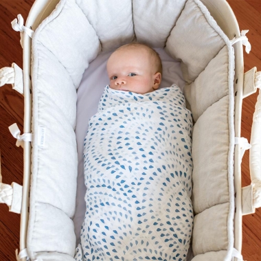 Муслиновые пеленки для новорожденного Bébé au Lait большие, Rose Serenity and Sky