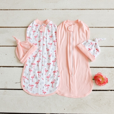 Комплект пеленок-коконов для новорожденных, Flamingo