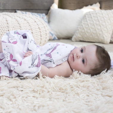 Муслиновые пеленки для новорожденных Aden Anais, большие, набор 2, Benita Bird
