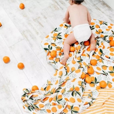 Муслиновая пеленка с бамбуком Diva большая, Orange