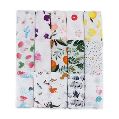 Муслиновая пеленка для новорожденных Diva большая, Flower Cotton
