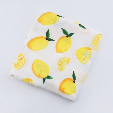 Муслиновая пеленка для новорожденных с бамбуком Diva большая, Lemon Cotton