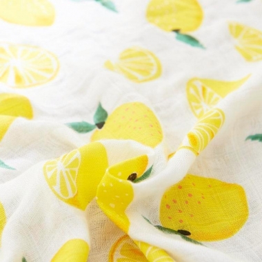 Муслиновая пеленка для новорожденных с бамбуком Diva большая, Lemon Cotton