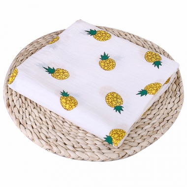 Муслиновая пеленка для новорожденных с бамбуком Diva большая, Pineapple