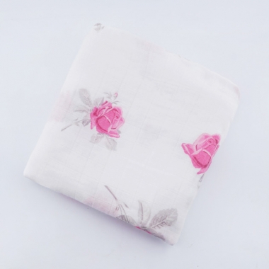 Муслиновая пеленка для новорожденных с бамбуком Diva большая, Rose Bamboo