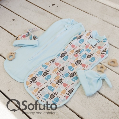 Комплект пеленок-коконов для новорожденных, Owl Laguna