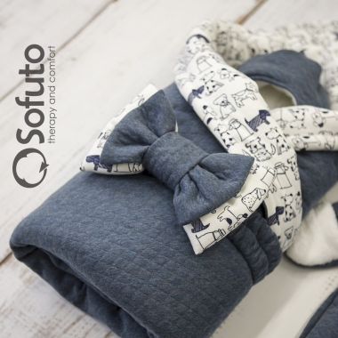 Комплект на выписку для новорожденного холодная зима Indigo Dogs melanzh (7 предметов)