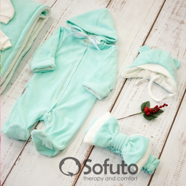 Комплект на выписку из роддома на зиму Sweet mint (7 предметов)