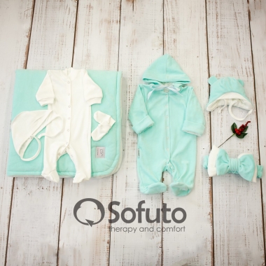 Комплект на выписку из роддома на зиму Sweet mint (7 предметов)