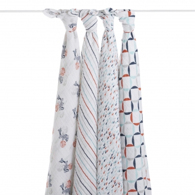 Муслиновые пеленки Aden&Anais для новорожденных большие, набор 4, Baby Blanket