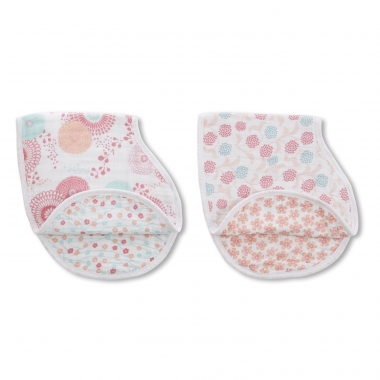 Слюнявчик Aden&Anais 2в1, набор из 2 штук, Global Garden