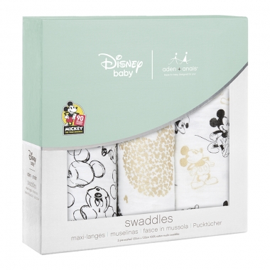 Муслиновые пеленки для новорожденных большие Aden&Anais, Mickey's 90th