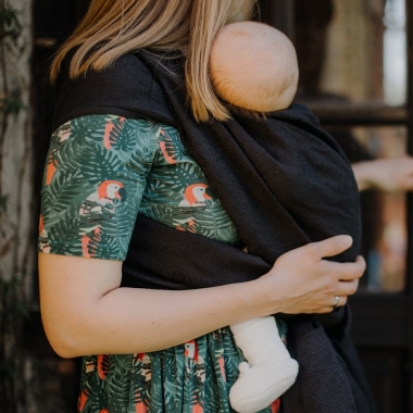 Слинг-шарф Didymos Indio (Prima) Grande Carbon с шерстью