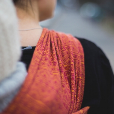 Слинг-шарф Didymos, Indio Rubin-Mandarine (рубин-мандарин)