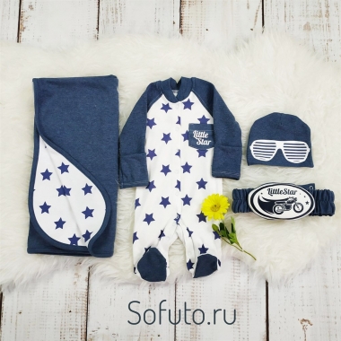 Комплект на выписку из роддома летний Little Star