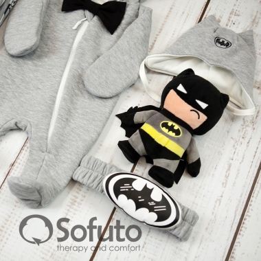 Комплект на выписку демисезонный, Batman Gray (6 предметов)