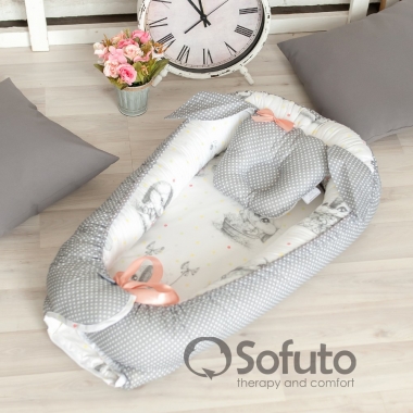 Позиционер для сна новорожденного Babynest, Cute Rabbit