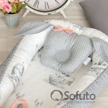 Позиционер для сна новорожденного Babynest, Cute Rabbit