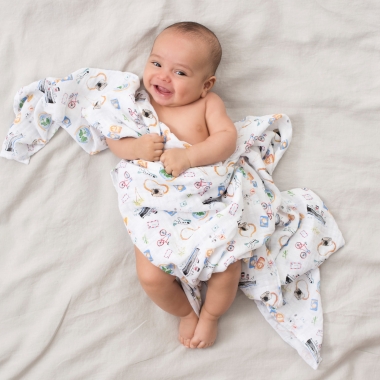 Пеленки муслиновые для новорожденных Aden&Anais большие, набор 4, Around The World