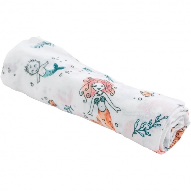 Бамбуковая пеленка для новорожденных Bebe Au Lait, Mermaid