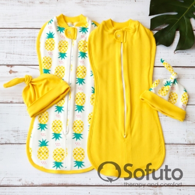 Комплект пеленок-коконов для новорожденных, Pineapple