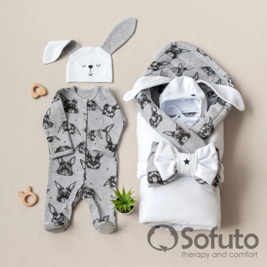Комплект на выписку холодное лето, Rabbit (5 предметов)