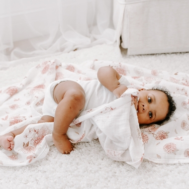 Муслиновые пеленки для новорожденных Aden&Anais, большие, набор 4, Dahlias
