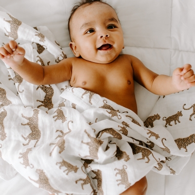 Муслиновые пеленки для новорожденных Aden&Anais, большие, набор 4, Hear me roar