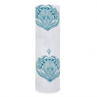 Муслиновая пеленка для новорожденных Aden Anais, Paisley teal