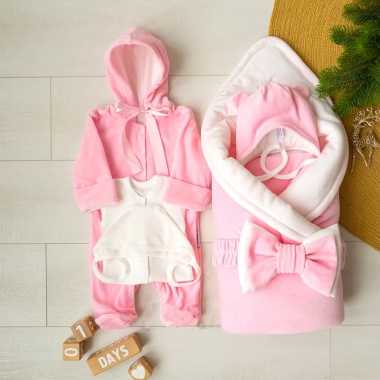 Комплект на выписку для новорожденного зимний Rose simple (7 предметов)