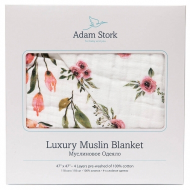 Муслиновое одеяло Adam Stork, Watercolor Flowers