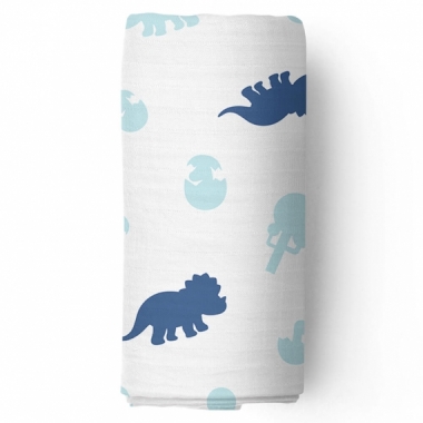 Муслиновая пеленка для новорожденных Adam Stork большая, Cute Dinos
