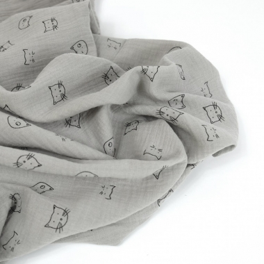 Медицинская маска против вирусов многоразовая (для взрослого), Grey Cats