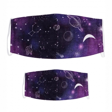 Набор медицинских масок для взрослого и ребенка, Night Galaxy