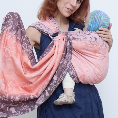 Слинг с кольцами для новорожденных Karaush Amira Coral с бамбуком