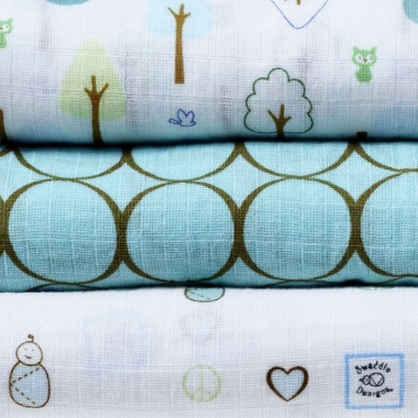 Набор пеленок SwaddleDesigns SwaddleLite Cute & Calm SeaCrystal