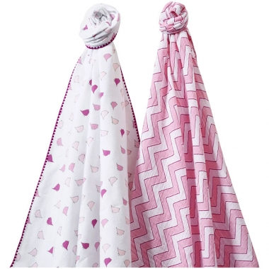 Набор пеленок SwaddleDesigns Swaddle Duo PK Chickies/Chevron