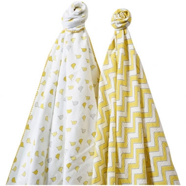 Набор пеленок SwaddleDesigns Swaddle Duo Y Chickies/Chevron