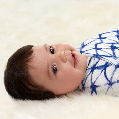 Бамбуковые пеленки для новорожденных Aden&Anais большие, набор 3, Indigo