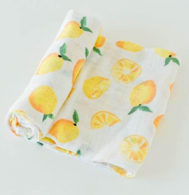 Муслиновая пеленка для новорожденных с бамбуком Diva большая, Lemon Cotton
