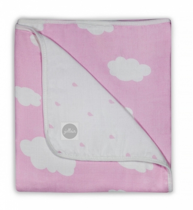 Муслиновое одеяло Jollein, Clouds Pink