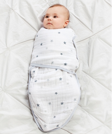 Муслиновая пеленка для новорожденных Aden&Anais на кнопках, Twinkle