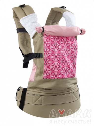 Эрго-рюкзак Classic, розовый узор