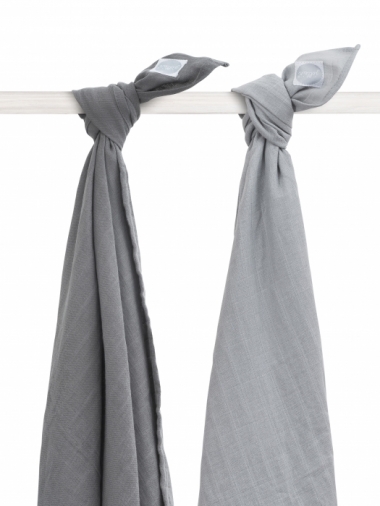 Пеленки муслиновые для новорожденного Jollein, большие, Grey