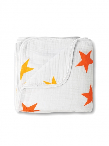 Aden&Anais одеяло муслиновое, Super Star + Оранжевый (суперзвезда+оранжевый)