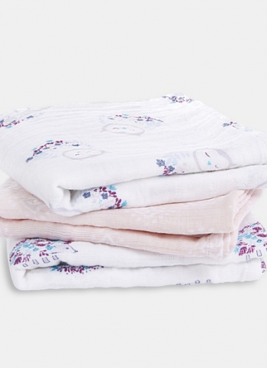 Муслиновые пеленки для новорожденных Aden&Anais средние, набор 3, Thistle