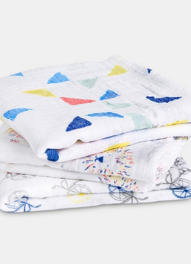 Муслиновые пеленки для новорожденных Aden&Anais средние, набор 3, Leader Of The Pack